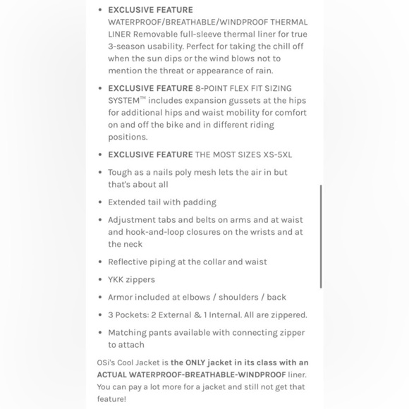 OSI Motorcycle Road Bike Riding Jacket Protective Plate inserts silver sz XXS - Picture 12 of 12